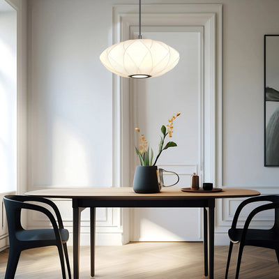 Modern Resin Nickel pendant Light — lifestyle