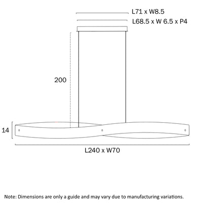 Arezzo 240Cm Linear Pendant Light