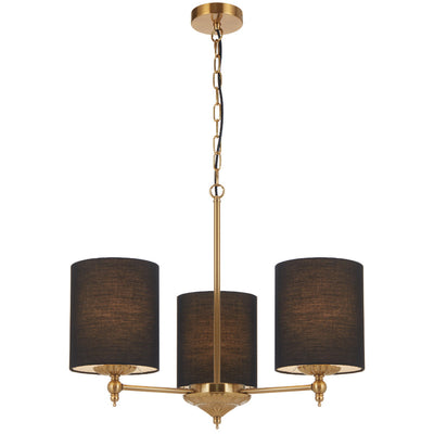 Argos 3 Pendant Light — Antique Gold| Black