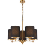 Argos 5 Pendant Light — Antique Gold| Black