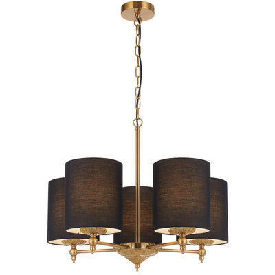 Argos 5 Pendant Light — Antique Gold| Black