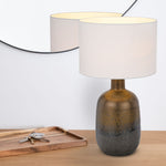 Arthur Ceramic Table Lamp Bronze & Rust — lifestyle