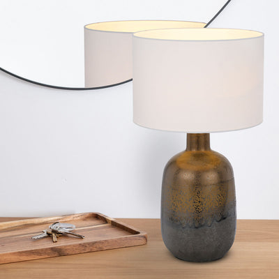 Arthur Ceramic Table Lamp Bronze & Rust — lifestyle