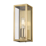 Arzano Outdoor Wall Light Small 1Lt in Antique Brass or