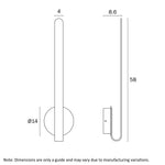 Atala 60Cm LED Wall Light Large