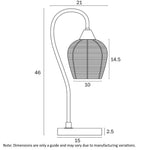 Azalea Table Lamp AG,Chrome