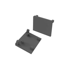 Acc. - End Caps to suit Shallow Low Voltage Track in Black Havit COmmercial - HCP-10291-SE-EC