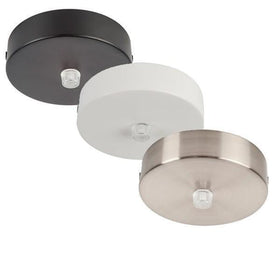 Acc. - Surface Mounted Round Canopy 100mm in Black, White or Satin Chrome Havit Commercial - HCP-4XX004