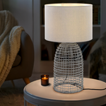 Bayz Table Lamp in Grey or Sand — lifestyle