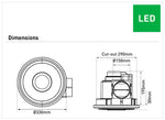Emeline II Large Round Exhaust Fan with LED Light