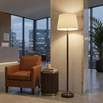 Traditional Timber Look Floor Lamp — lifestyle