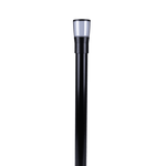 Domus BL-200-1M-KIT - Conical Opal Bollard Head 1M Kit Garden Light Powder Coated Finish - Black