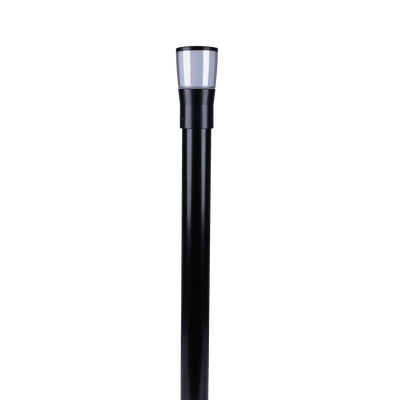 Domus BL-200-1M-KIT - Conical Opal Bollard Head 1M Kit Garden Light Powder Coated Finish - Black
