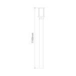 Domus BL-400 Bollard Head 76mm E27 Black