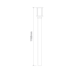 Domus BL-400 Bollard Head 76mm E27 Black