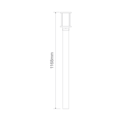 Domus BL-400 Bollard Head 76mm E27 Black