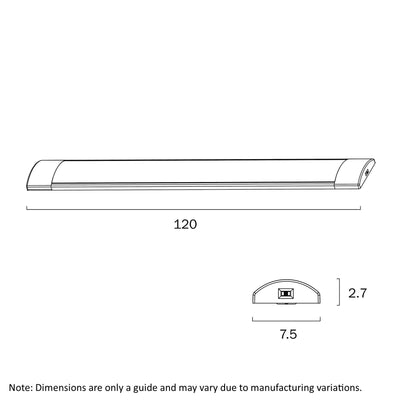 Blade 120Cm 36W 3Cct Batten Ceiling Light