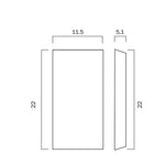 Bloc Outdoor LED Up/Down Wall Light
