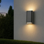 Bloc Outdoor LED Up/Down Wall Light — lifestyle