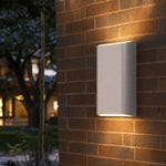 Bloc Outdoor LED Up/Down Wall Light — lifestyle