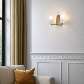 Brevan Twin Wall Light — lifestyle