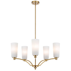 Brevan 5 Pendant Light — Antique Gold