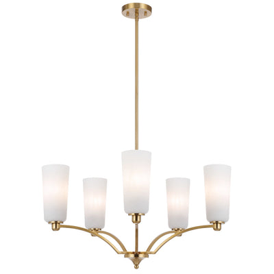 Brevan 5 Pendant Light — Antique Gold