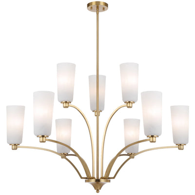 Brevan 9 Pendant Light — Antique Gold