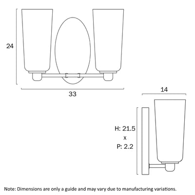 Brevan Twin Wall Light