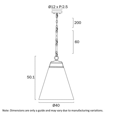 Brine 40Cm Pendant Light Large
