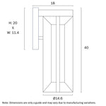 Brixon 40Cm Exterior Wall Light Large