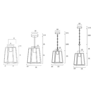 Cantena 15 Industrial Pendant Light Small 1Lt