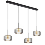 Cedro 4 LED Pendant Light Bar — Black