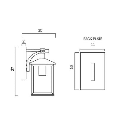 Coby Exterior Wall Light Small/Large
