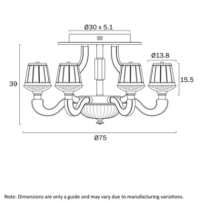 Cognac Led Ceiling Light