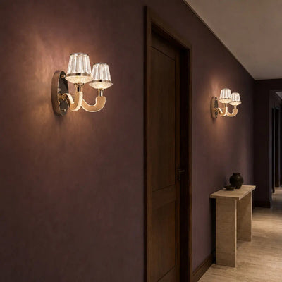 Cognac Twin Led Wall Light