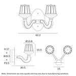 Cognac Twin Led Wall Light