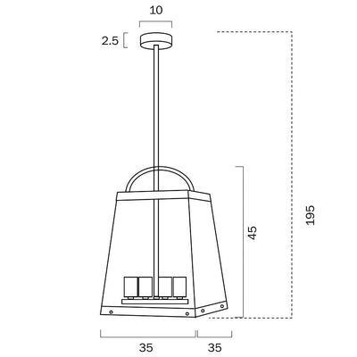 Colair 4 Light Pendant