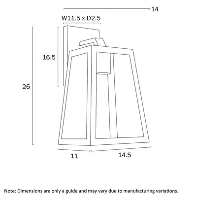 Cosca Exterior Wall Light Small