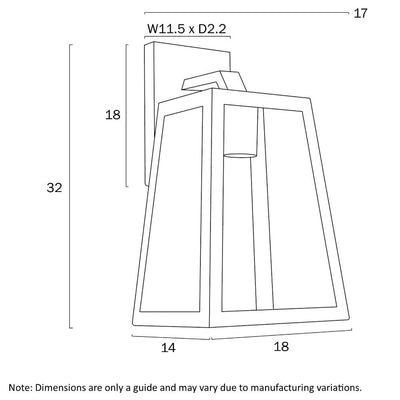 Cosca Exterior Wall Light Large