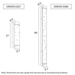 Cresta 84Cm Exterior Led Wall Light Large