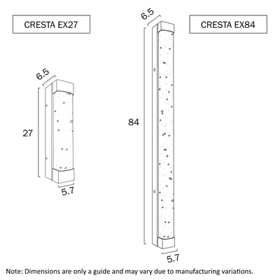Cresta 84Cm Exterior Led Wall Light Large
