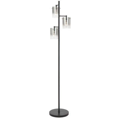 Crevil 3 LED Floor Lamp — Black