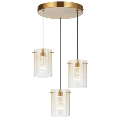 Crevil 3 Pendant Light — Antique Gold