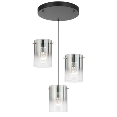 Crevil 3 Pendant Light — Black