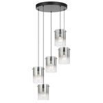 Crevil 5 Pendant Light — Black