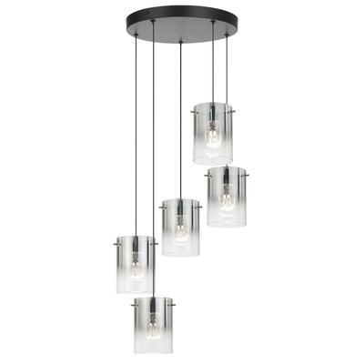Crevil 5 Pendant Light — Black