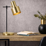 Croset Table Lamp in Black & Gold — lifestyle