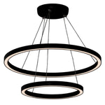 Circa Double LED Pendant Light 65w 800mm+500mm in Black/White Havit Commercial - HCP-65X13X, HCP-65X13X