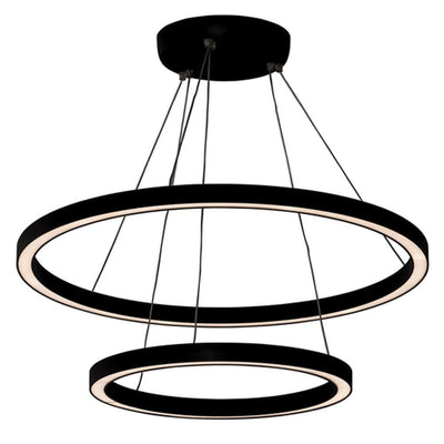 Circa Double LED Pendant Light 65w 800mm+500mm in Black/White Havit Commercial - HCP-65X13X, HCP-65X13X